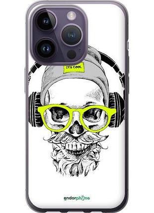 Чохол на iphone 14 pro череп в окулярах і навушниках "4144u-2646-10746"