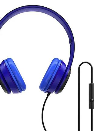 Наушники проводные borofone bo5 накладные с микрофоном blue