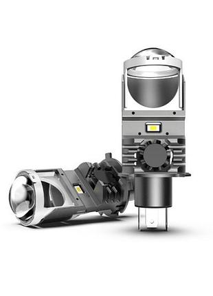 Лампа led міні лінзи d36мм h4 110w/11000lm/6000k 12-18v canbus f40b (2шт)