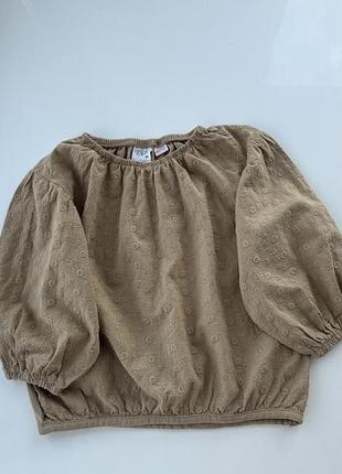 Блуза zara, стан ідеальний, розмір 98, буде довше