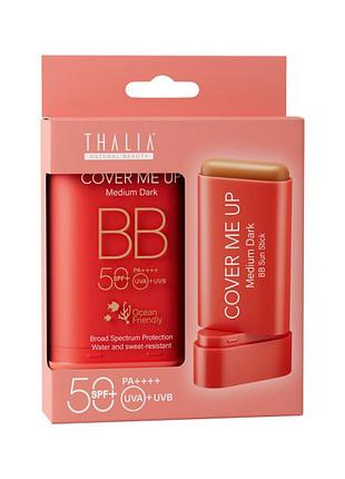 Сонцезахисний вв крем-стік для обличчя з spf 50 thalia medium dark, 20 мл