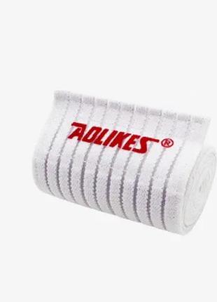 Спортивная повязка на голень aolikes унисекс белый 1 шт 03366