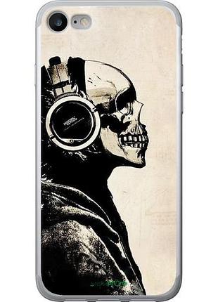 Чехол на iphone 7 скелет-меломан v2 "1200u-336-10746"