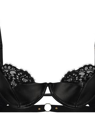 Бюстгальтер dolly hunkemoller з еко шкіри та мережива