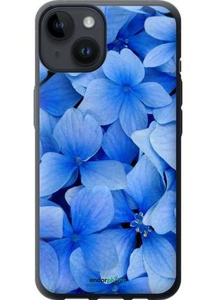 Чехол на iphone 14 синие цветы "526u-2648-10746"