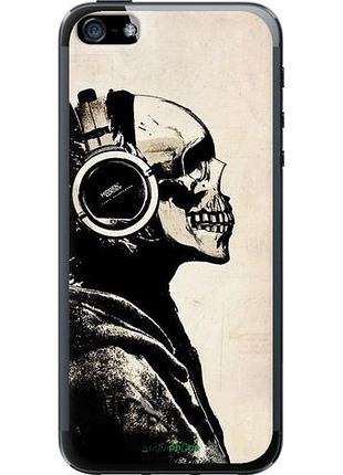 Чехол на iphone se скелет-меломан v2 "1200u-214-10746"