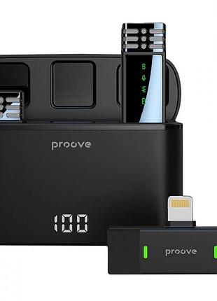 Беспроводной петличный микрофон proove record lightning black