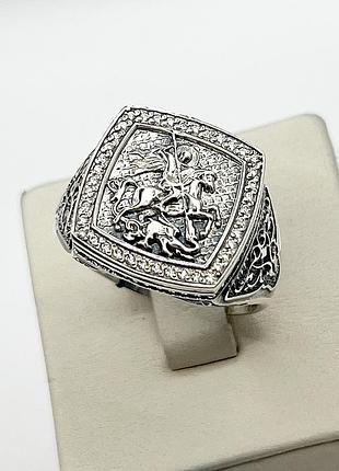 Перстень серебряный "святой георгий" 23 8,69 г