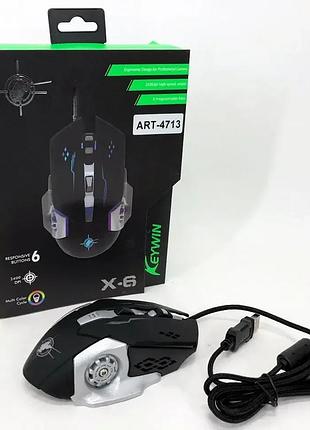 Ігрова мишка з підсвіткою gaming mouse x6 / 4713 (40)