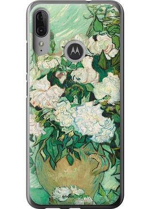 Чехол на motorola moto e6 plus винсент ван гог. ваза с розами "5543u-1780-10746"