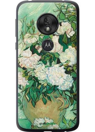 Чехол на motorola moto g7 play винсент ван гог. ваза с розами "5543u-1656-10746"