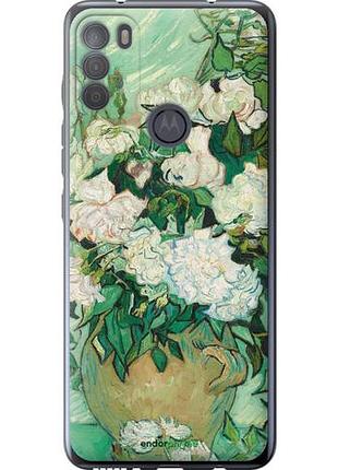 Чехол на motorola g50 винсент ван гог. ваза с розами "5543u-2354-10746"