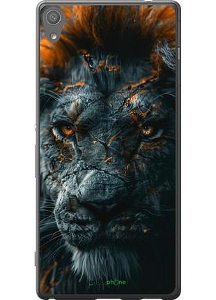 Чехол на sony xperia xa ultra dual f3212 пламенный лев "6153u-391-10746"