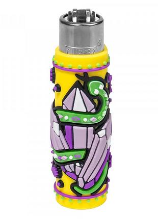 Зажигалка clipper crystal venom silicone в силиконовом чехле