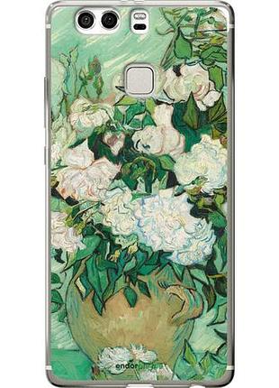Чохол на huawei p9 plus вінсент ван гог. ваза с розами "5543u-300-10746"