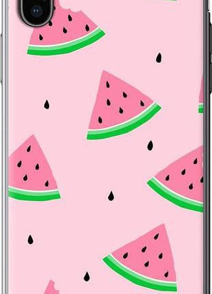 Чехол на iphone x розовый арбуз "4314u-1050-10746"