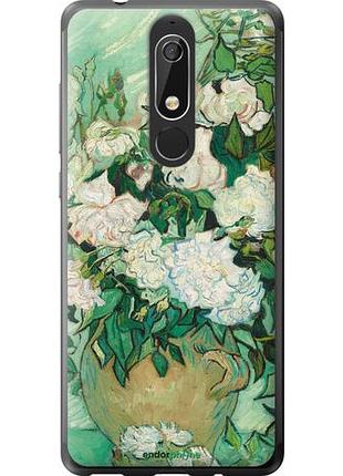 Чехол на nokia 5.1 винсент ван гог. ваза с розами "5543u-1529-10746"