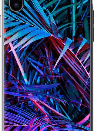 Чехол на iphone x папоротник под ультрафиолетом "4069u-1050-10746"