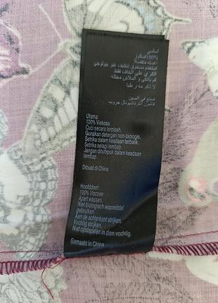 Блузка oasis с цветочным принтом и бабочками, бордовая, р. 14/40 (uk14/eur40) 9