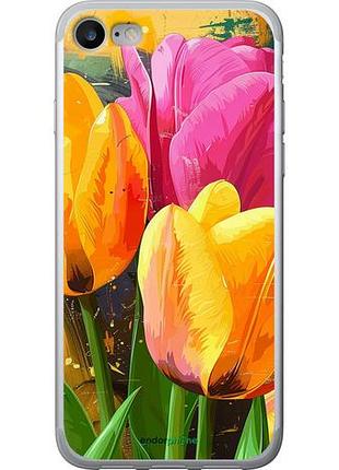 Чохол на iphone se 2020 намальовані тюльпани "5990u-2013-10746"