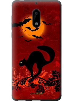 Чохол на nokia 6 чорна кішка під місяцем "1190u-898-10746"