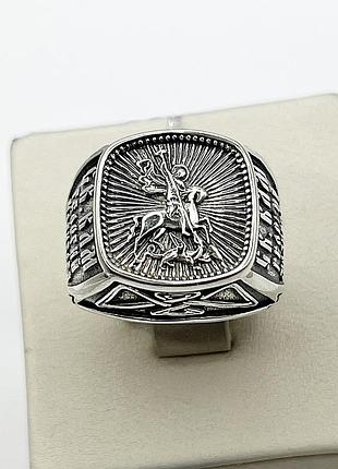 Перстень срібний "святий георгій" 21,5 10,98 г