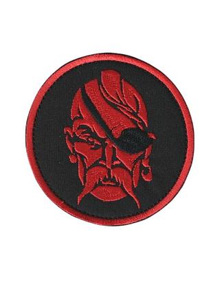 Шеврон військовий / армійський, козак , на чорному, зсу. діаметр 8 см