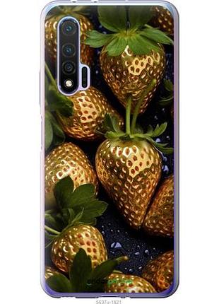 Чехол на huawei nova 6 золотая клубника "5637u-1821-10746"