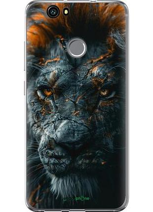 Чехол на huawei nova пламенный лев "6153u-439-10746"