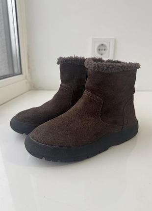 Чоботи zara, натуральний замш, єврозима, розмір 27