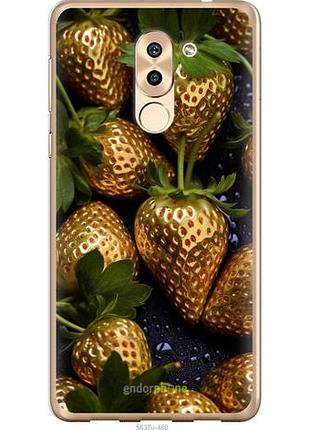 Чехол на huawei mate 9 lite золотая клубника "5637u-474-10746"