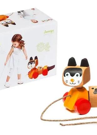 Деревянная игрушка "котик-каталка" 13616 cubika