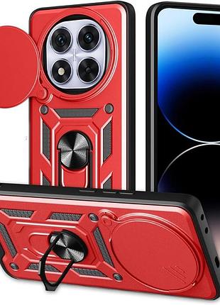 Чохол fiji camera defence для xiaomi redmi note 14 pro 5g бампер із захистом камери та підставкою red