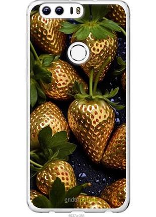 Чехол на huawei honor 8 золотая клубника "5637u-351-10746"