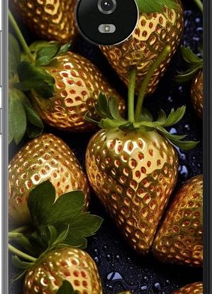 Чехол на motorola moto g5 золотая клубника "5637u-832-10746"