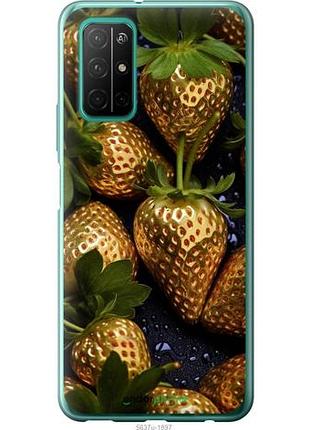 Чехол на huawei honor 30s золотая клубника "5637u-1897-10746"