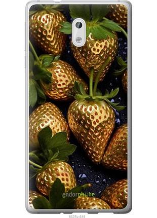 Чехол на nokia 3 золотая клубника "5637u-818-10746"