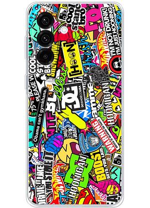 Чохол силіконовий з картинкою на samsung galaxy a56 (566) (кольорові наклейки)