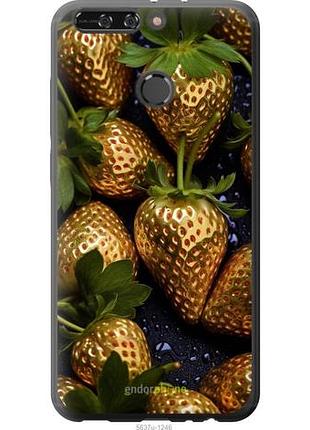 Чехол на huawei honor v9 / honor 8 pro золотая клубника "5637u-1246-10746"
