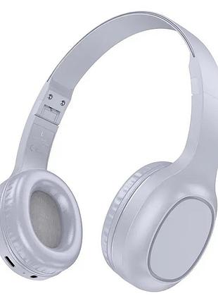 Навушники bluetooth бездротові hoco w46 накладні з мікрофоном grey