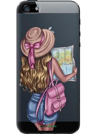 Чохол на iphone se дівчина з картою "4704u-214-10746"