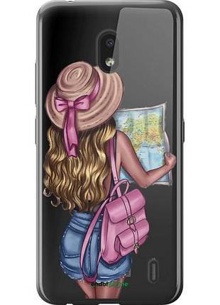 Чохол на nokia 2.2 дівчина з картою "4704u-1706-10746"