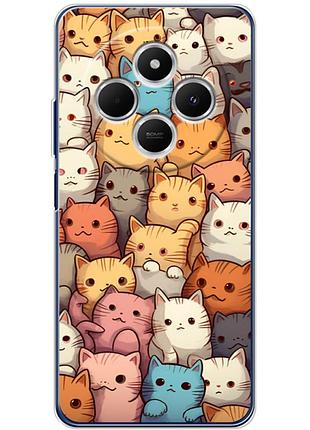 Чохол силіконовий з картинкою на xiaomi poco c75 (котики)