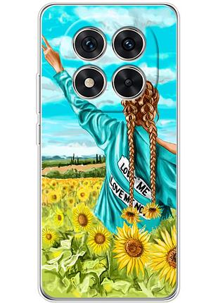 Чехол силиконовый с картинкой на xiaomi poco x7 (патриотический, девушка украинка)