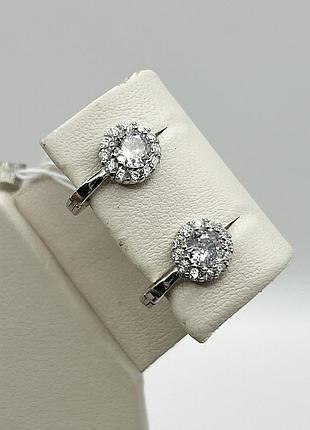Сережки серебряные с кубическим цирконием 2,35 г