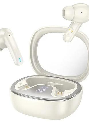 Навушники bluetooth бездротові hoco eq6 вакуумні з мікрофоном milky white