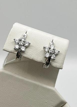Сережки серебряные с кубическим цирконием 2,83 г