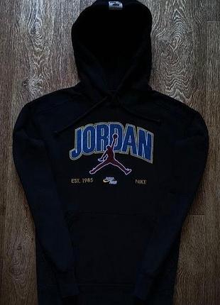 Чёрное мужское худи air jordan размер s