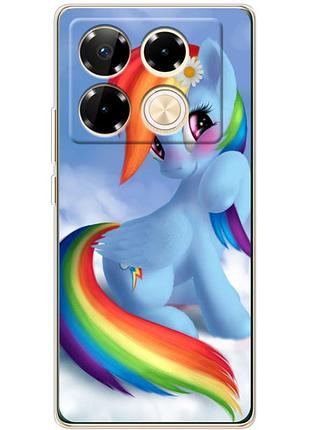 Чехол силиконовый с картинкой на infinix note 40 pro (литл пони, my little pony)