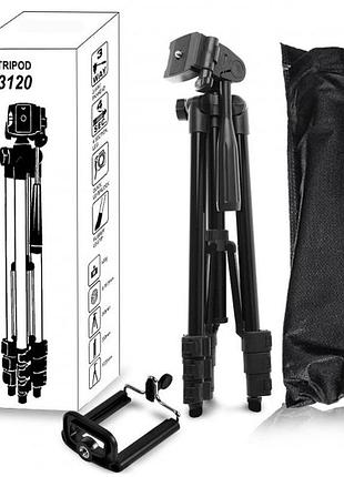 Штатив металевий універсальний для телефону та фотоапарата tripod 3120 портативний трипод 0,35-1.02м